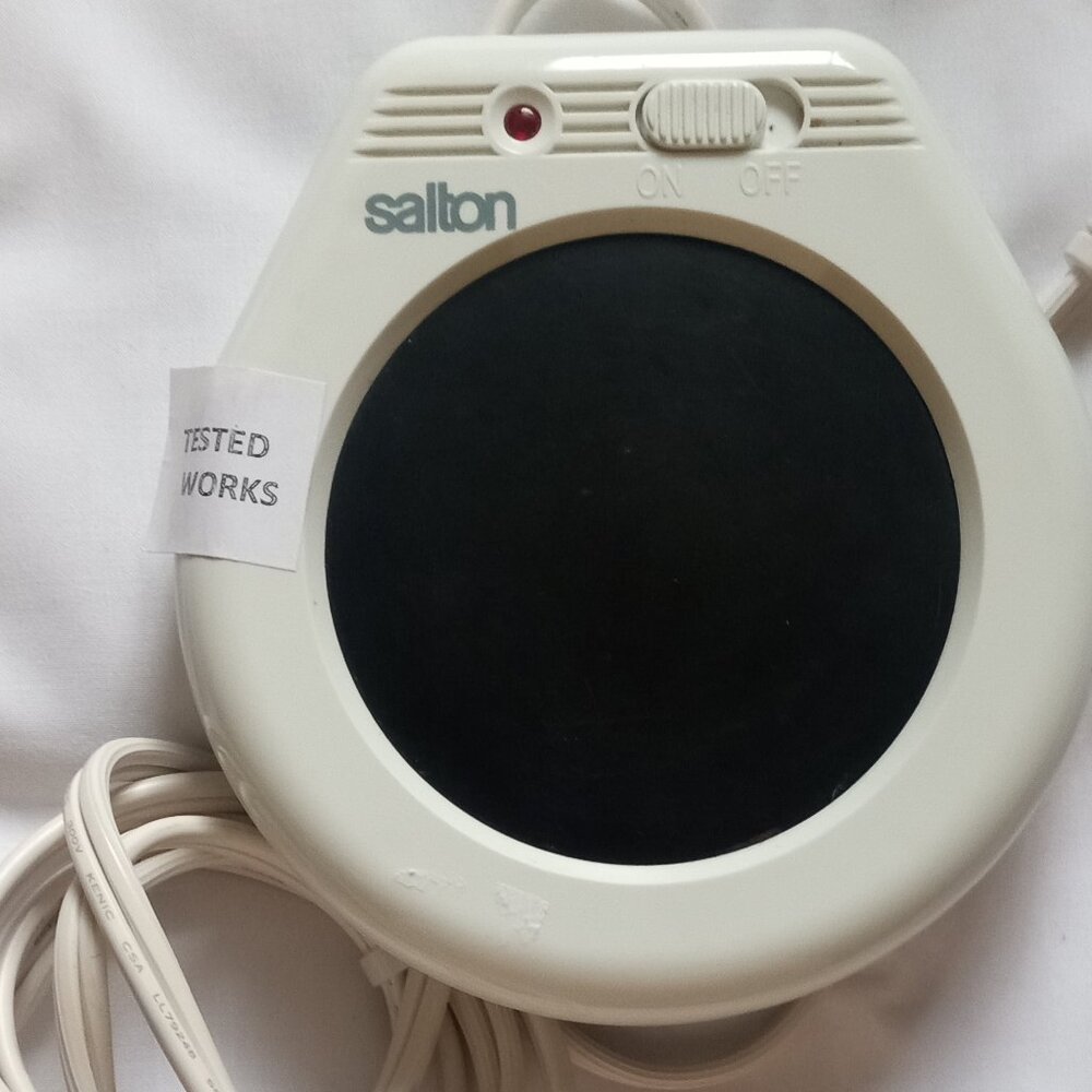 SALTON Electric Coffee Tea Cup Warmer White Model SMW-12 for Household Use Works